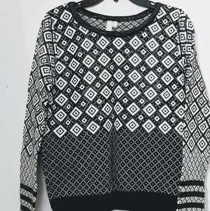 SI-IAE Geometric Patterned Sweater